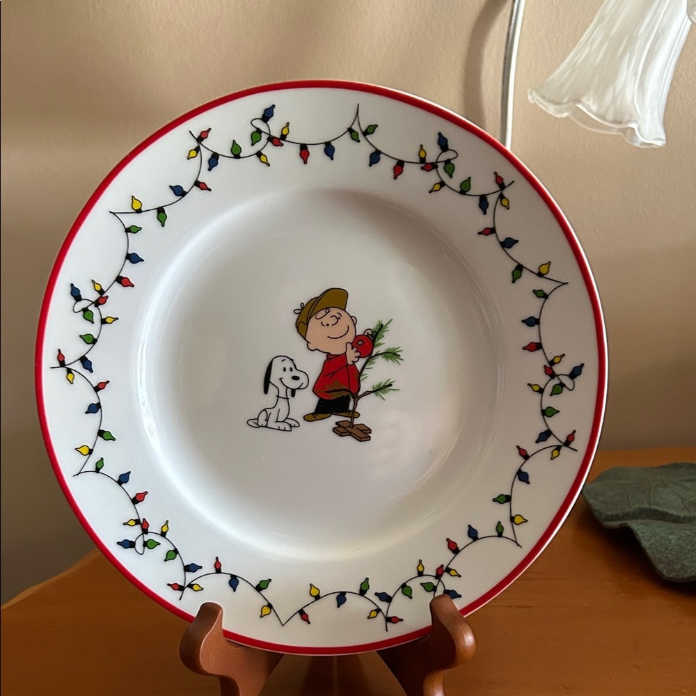Peanuts Christmas Salad Plate